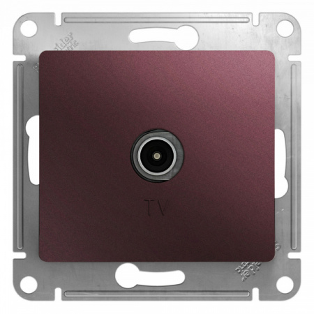 SE Glossa Баклажановая Розетка TV оконечная 1DB