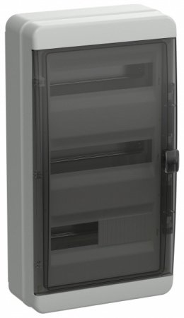 IEK TEKFOR Корпус пластиковый КМПн-36 IP65 черная прозрачная дверь IEK