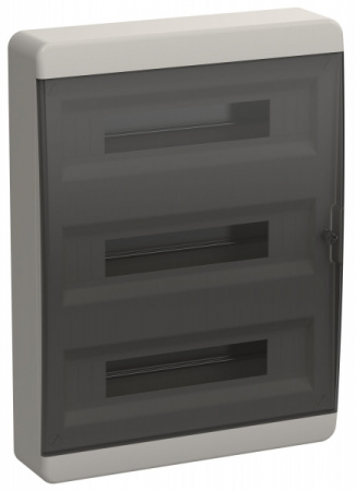 IEK TEKFOR Корпус пластиковый ЩРН-П-54 IP41 черная прозрачная дверь IEK