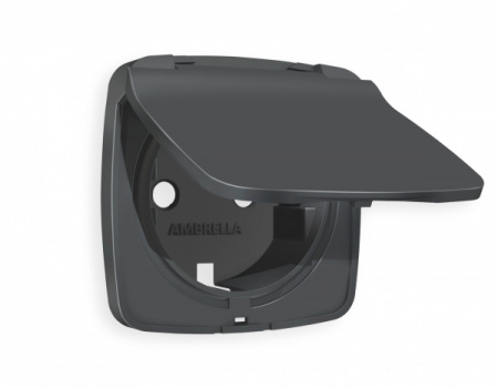 AMBRELLA Лицевая панель OMEGA Графит Мягкое касание для электр. роз. с/з со шт. и кр. IP44 QUANT