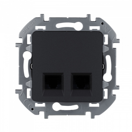 Legrand INSPIRIA Антрацит Двойная розетка RJ 45 - категория 5e - UTP
                    