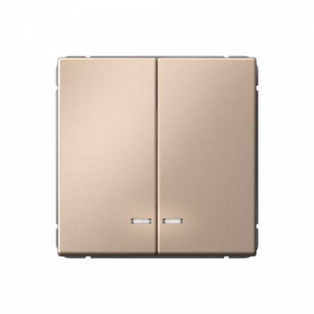 SE ArtGallery Песочный Выключатель 2-клавишный с подсветкой, сх.5а, 10АХ, механизм