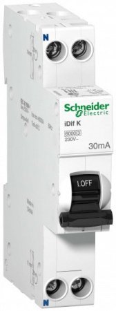 SE Acti 9 iDif K Авт. выкл. диф. тока 6КА 10A C 30МA AC