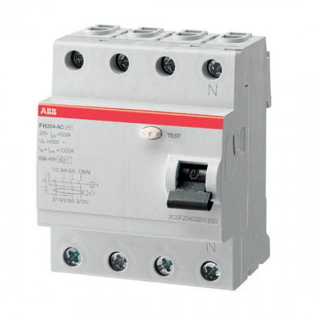 ABB FH204AC УЗО 4P 63А 300мА (AC) 10кА