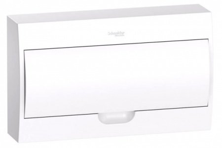 SE EASY 9 Корпус навесной с белой дверью 1ряд/18мод, IP40, IK07, 63А, 2 клеммы