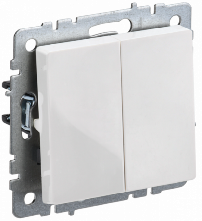 IEK BRITE BASE Белый Выключ. 2-кл 10А ВС10-2-0-БрБ