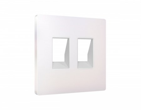 AMBRELLA Лицевая панель ALFA Жемчуг для комп./телеф. дв. роз. RJ-45/RJ-11 QUANT