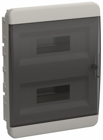 IEK TEKFOR Корпус пластиковый ЩРВ-П-24 IP41 черная прозрачная дверь IEK