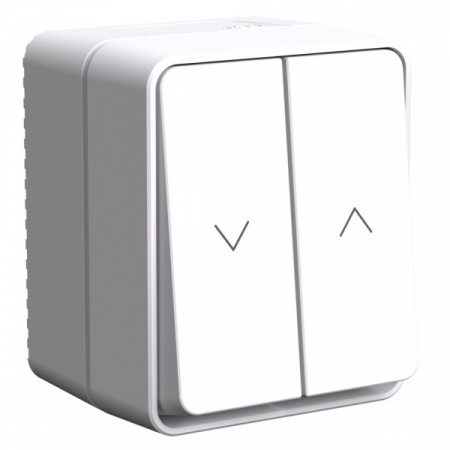 SE AtlasDesign Profi54 Наруж Белый Выключатель 2-клавишный для жалюзи, 2хсх.4