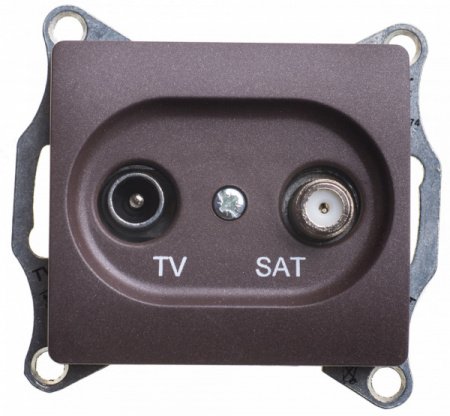 SE Glossa Шоколад TV-SAT Розетка оконечная 1DB