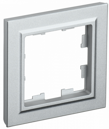 IEK BRITE BASE Алюминий Рамка 1-м РУ-1-БрА