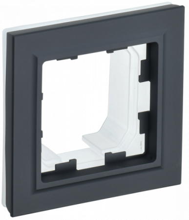 IEK BRITE BASE Графит Рамка 1-м IP44 РУ-1-БрГ-44