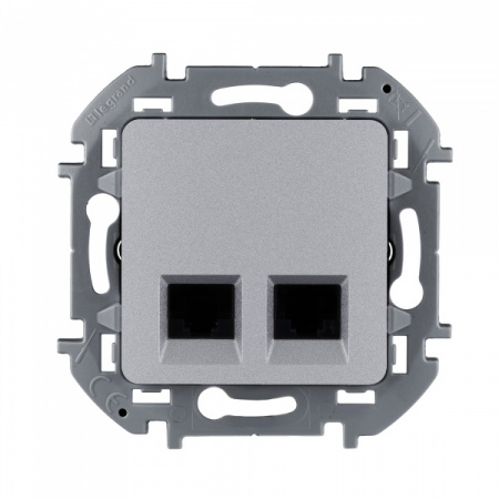 Legrand INSPIRIA Алюминий Двойная розетка RJ 45 - категория 5e - UTP