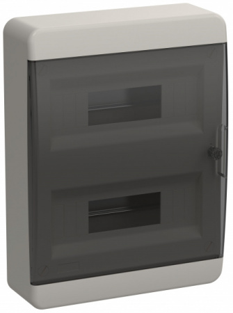IEK TEKFOR Корпус пластиковый ЩРН-П-24 IP41 черная прозрачная дверь IEK