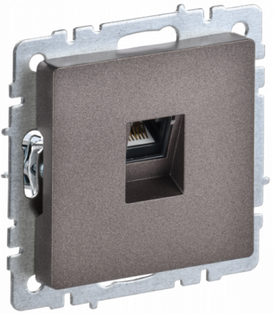 IEK BRITE BASE Темн.бронза Розетка комп RJ45 кат.5E РК10-БрТБ