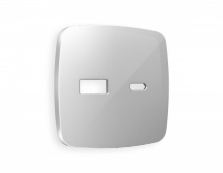 AMBRELLA Лицевая панель OMEGA Серебро глянец для роз. 2USB тип A+C QUANT