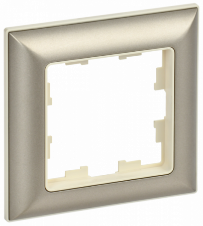 IEK BRITE DECOR Шампань/беж 3D-форма Рамка 1-м РУ-1-Бр