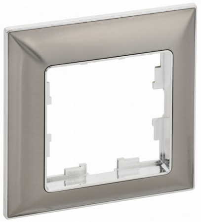 IEK BRITE DECOR Xром/никель Рамка 1-мест. РУ-1-Бр