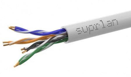 SUPRLAN Кабель UTP 4х2х24AWG кат.5е медь белый Standart 305м (м) INDOOR