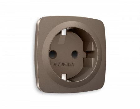AMBRELLA Лицевая панель OMEGA Темная бронза мат. для электр. роз. с/з со шт. QUANT