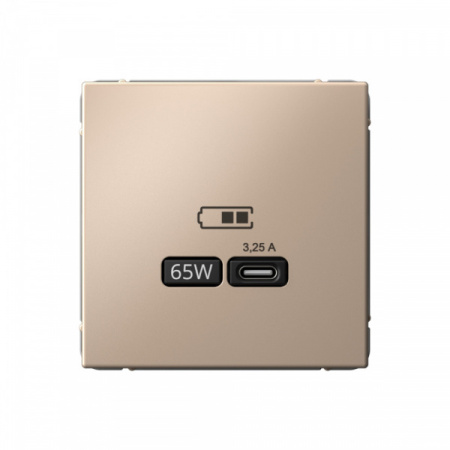 SE ArtGallery Песочный USB Розетка тип-С 65Вт высокоскор.заряд. QC, PD, механизм