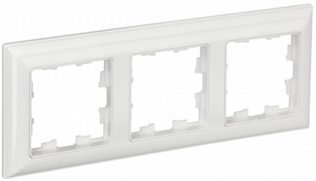 IEK BRITE DECOR Белый 3D-форма Рамка 3-м РУ-3-Бр