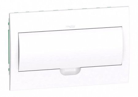 SE EASY 9 Корпус встраиваемый с белой дверью 1ряд/18мод, IP40, IK07, 63А, 2 клеммы