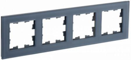 IEK BRITE DECOR Маренго матовый стекло Рамка 4-м РУ-4-2-Бр