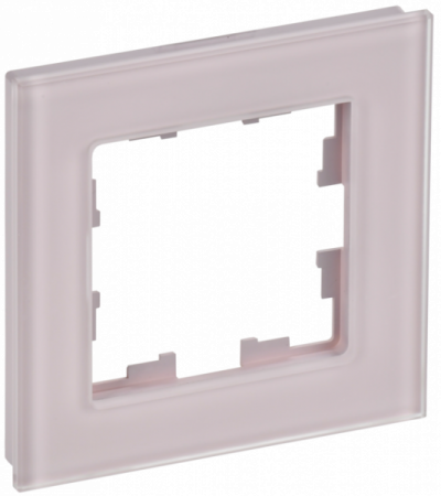 IEK BRITE DECOR Розовый матовый стекло Рамка 1-м РУ-1-2-Бр