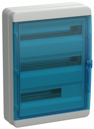 IEK TEKFOR Корпус пластиковый КМПн-54 IP65 синяя прозрачная дверь IEK