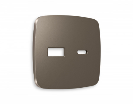 AMBRELLA Лицевая панель OMEGA Темная бронза мат. для роз. 2USB тип A+C QUANT