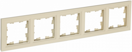IEK BRITE BASE Бежевый Рамка 5-м РУ-5-БрКр