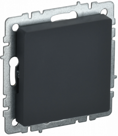 IEK BRITE BASE Графит Заглушка c суппортом МЗ10-БрГ