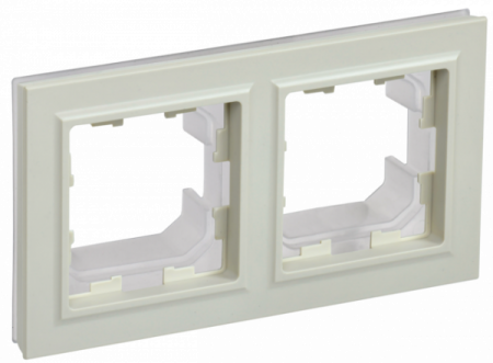 IEK BRITE BASE Бежевый Рамка 2-м IP44 РУ-2-БрКр-44