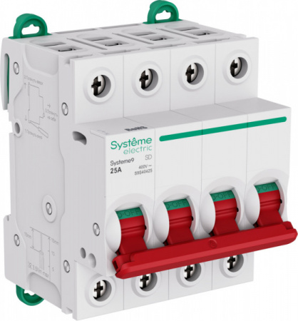SE Systeme9 Выключатель нагрузки (ВН) 4P 25A 400В