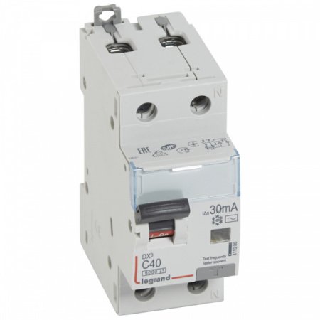 Legrand DX3 Дифференциальный автоматический выключатель 1P+N 40А (С) 30MA-AC