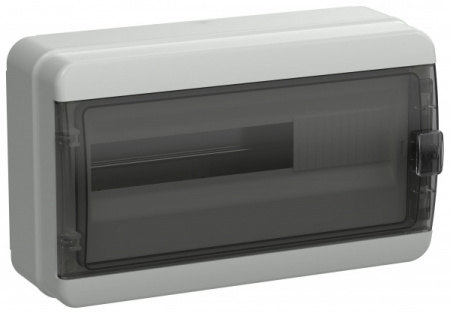 IEK TEKFOR Корпус пластиковый КМПн-18 IP65 черная прозрачная дверь IEK