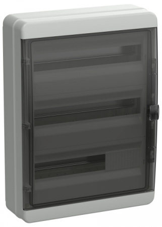 IEK TEKFOR Корпус пластиковый КМПн-54 IP65 черная прозрачная дверь IEK