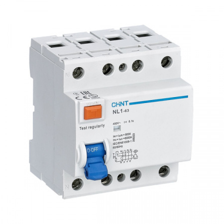 CHINT УЗО NL1-63 4P 40A 30mA 6kA тип AC (DB) (R)