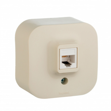 Legrand Quteo Бежевый Розетка RJ11