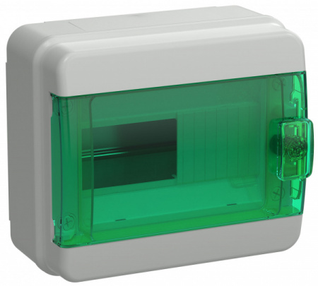 IEK TEKFOR Корпус пластиковый КМПн-8 IP65 зеленая прозрачная дверь IEK