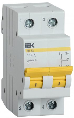 IEK Выключатель нагрузки (мини-рубильник) ВН-32 2Р 125А