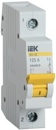 IEK Выключатель нагрузки (мини-рубильник) ВН-32 1Р 125А