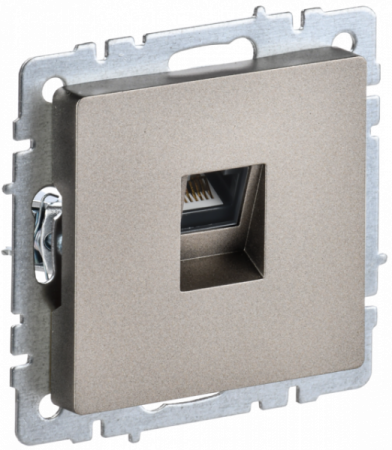 IEK BRITE BASE Шампань Розетка комп. RJ45 кат.6 РК11-БрШ