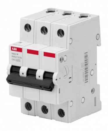 ABB Basic M Автоматический выключатель 3P, 50A,C, 4,5кА, BMS413C50