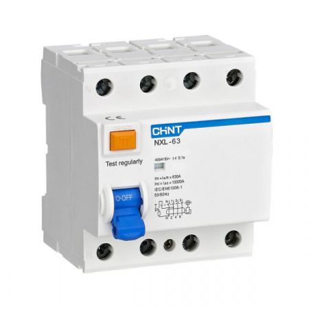 CHINT УЗО NXL-63 6kA 3P+N 25A 30mA AC (R)