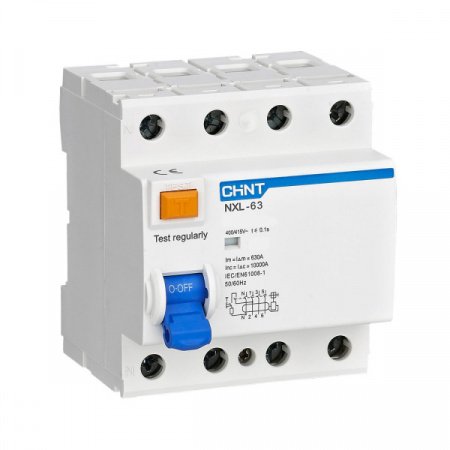 CHINT УЗО NXL-63 6kA 3P+N 40A 30mA AC (R)