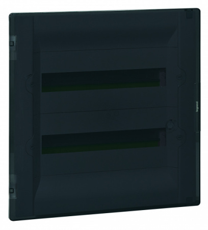 Legrand Practibox3 Бокс скрытого монтажа 2 рейки 36М с клемм. РЕ, N - темная дверь