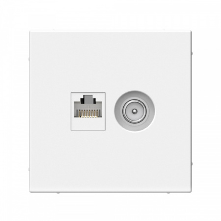 SE ArtGallery Лотос Розетка двойная ТВ + компьютерная RJ45, кат. 5Е