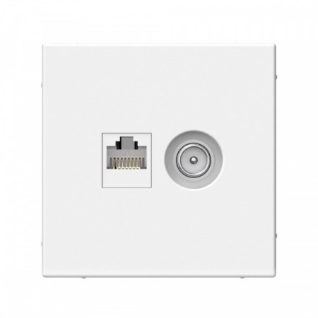 SE ArtGallery Белый Розетка двойная ТВ + компьютерная RJ45, кат. 5Е